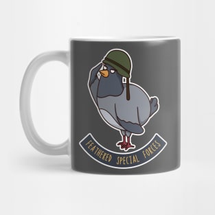 Cute pigeon in helmet Mug